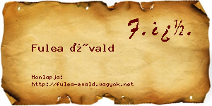 Fulea Évald névjegykártya